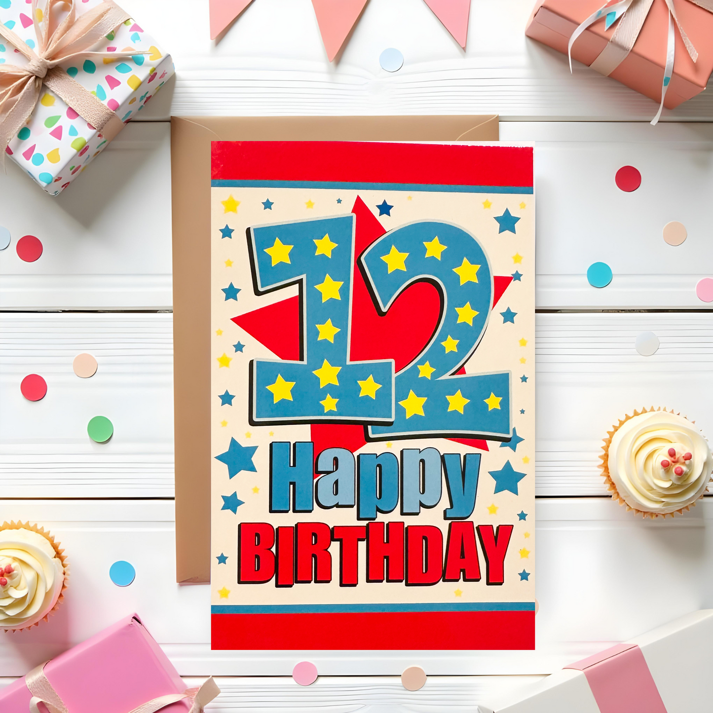 12 Year Old Boys Birthday Card (7.5x5")