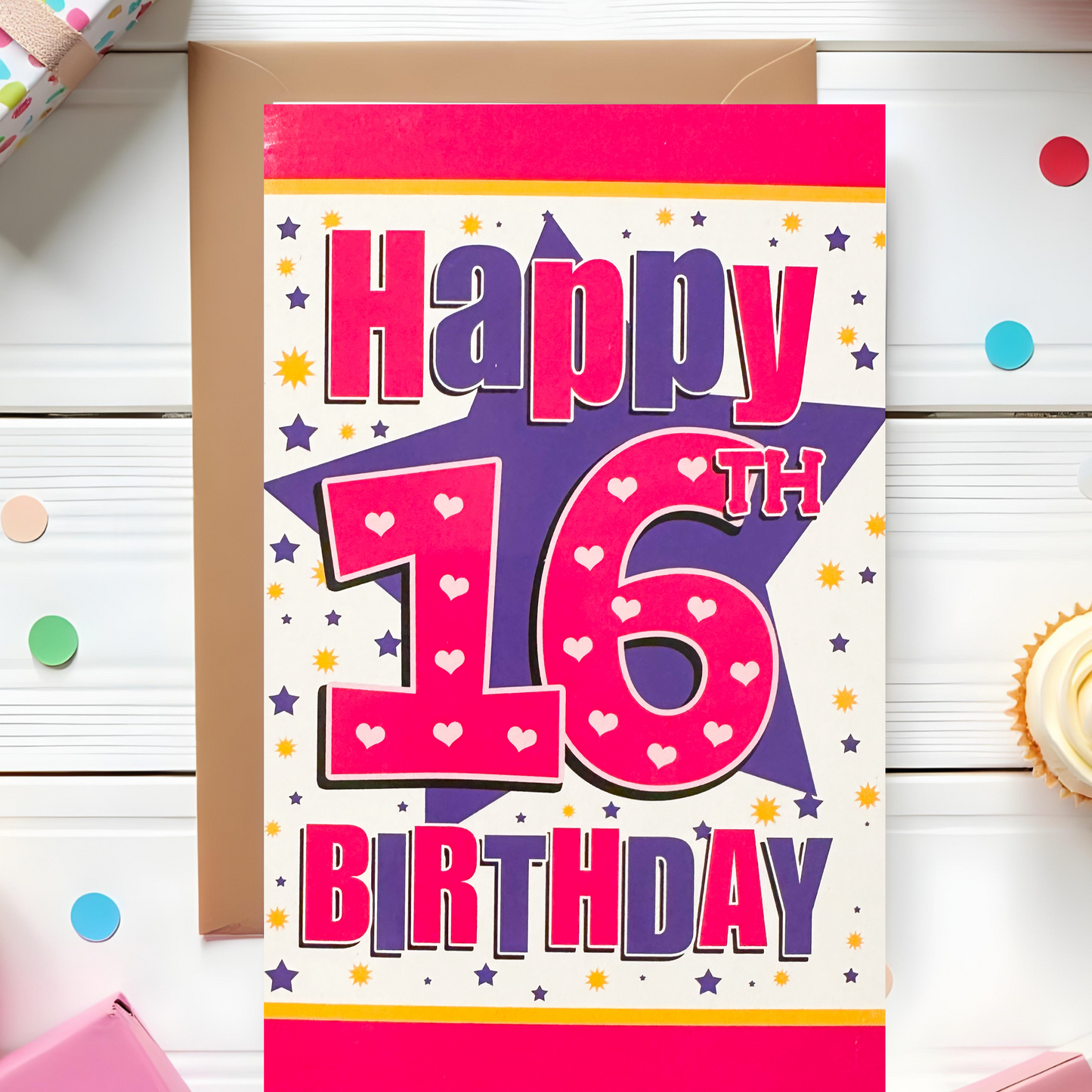 16 Year Old Girls Birthday Card (7.5x5")