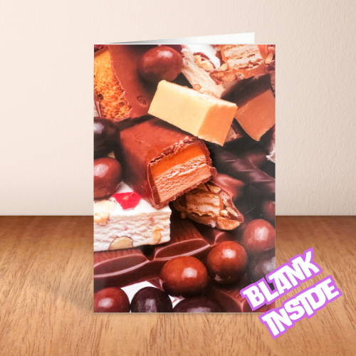 Chocolate Sweets BLANK Card (6x4")