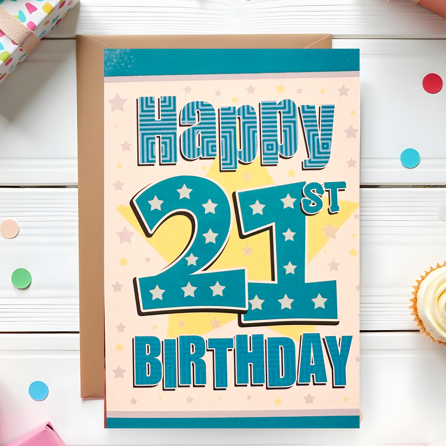 21st Male Birthday Card (7.5x5")