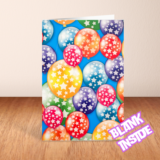 Star Balloon Blank Card (6x4")