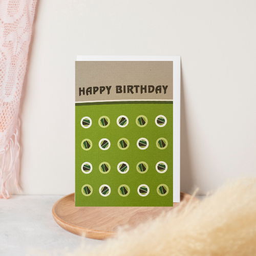 Green Balls 'Happy Birthday' Card (6x4")