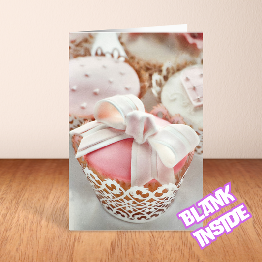 Fondant Cupcake Blank Card (6x4")