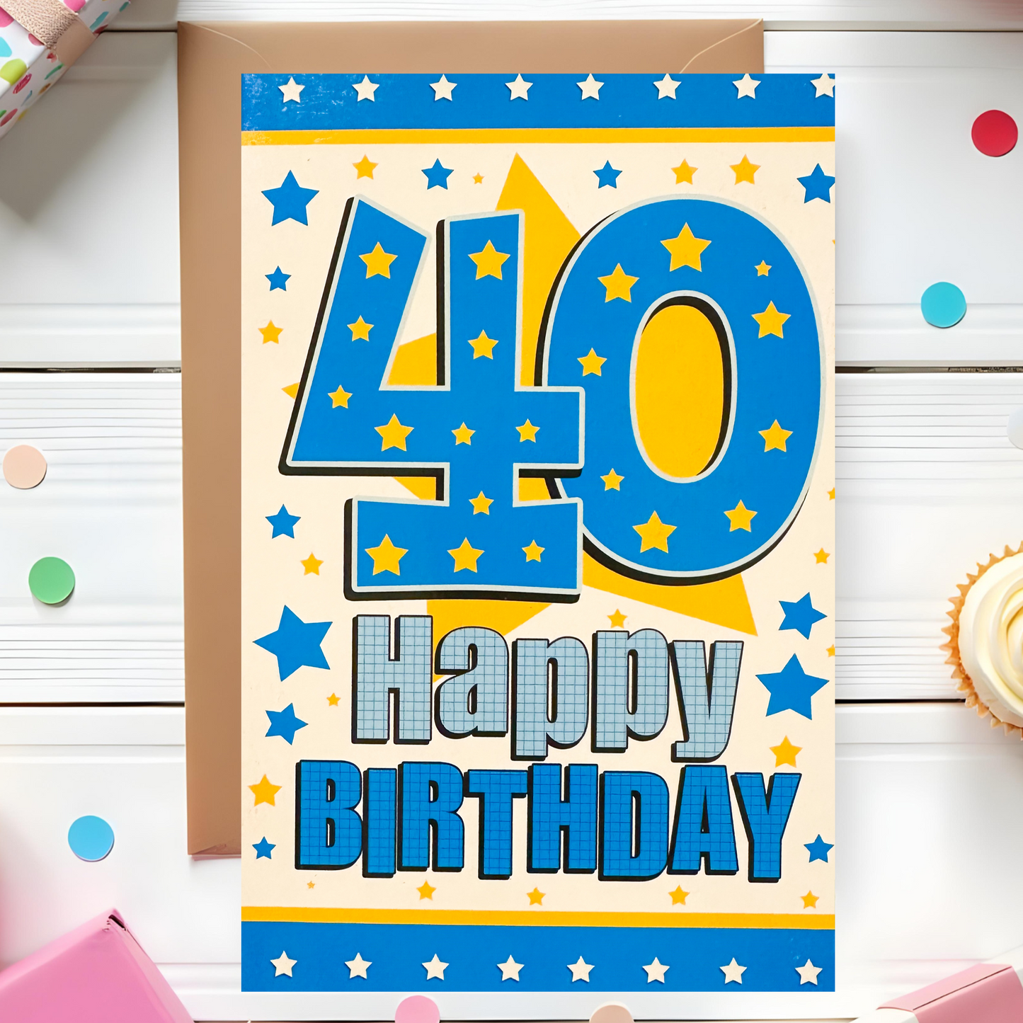 40th Male Birthday Card (7.5x5")