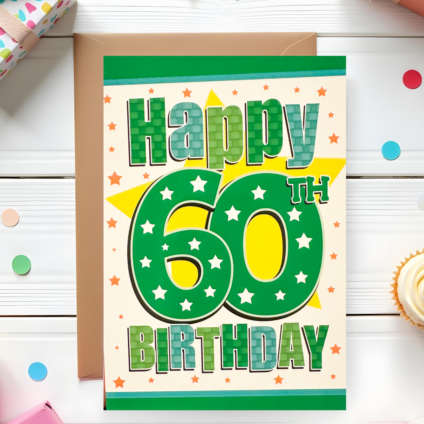 60th Male Birthday Card (7.5x5")