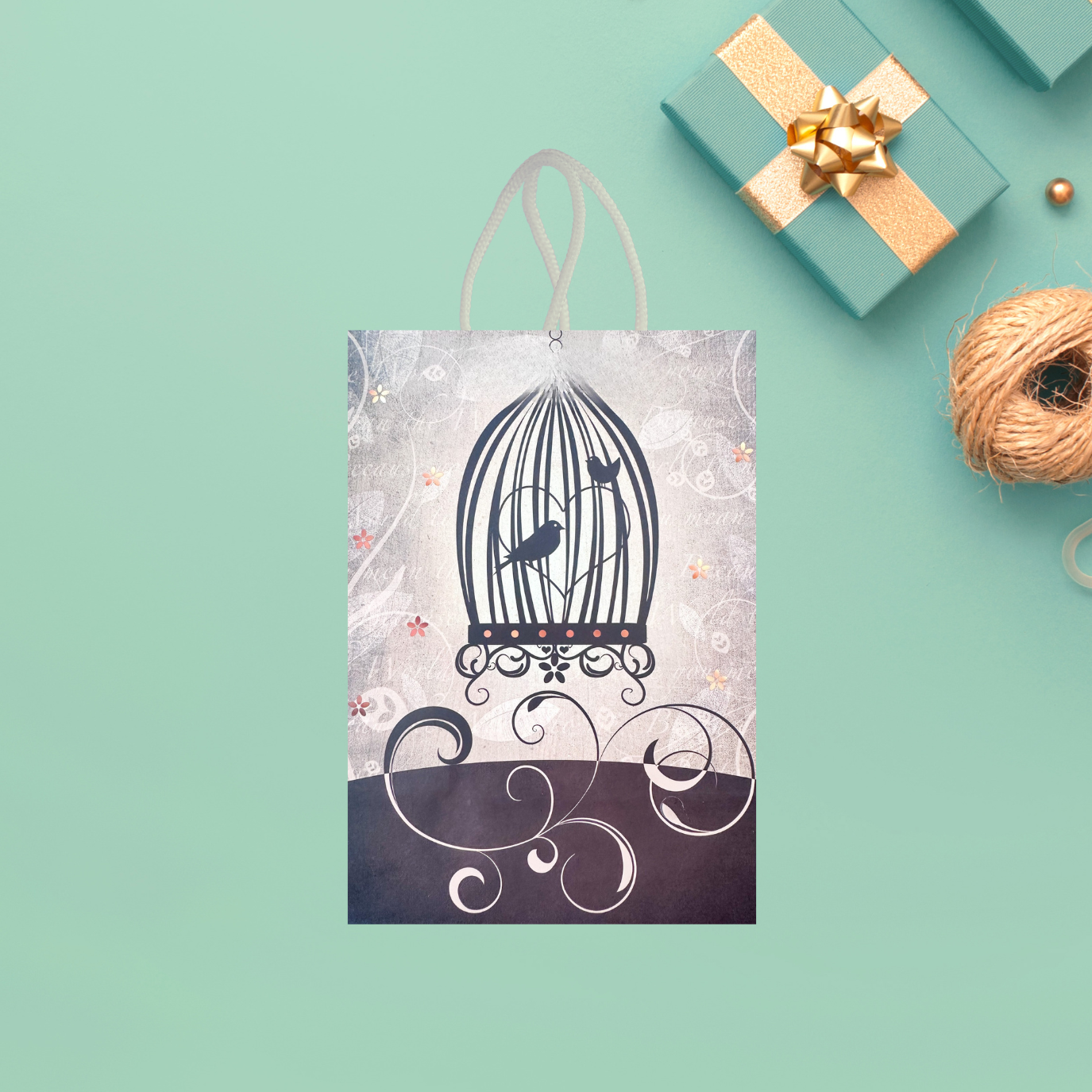 Vintage Birdcage Gift Bag