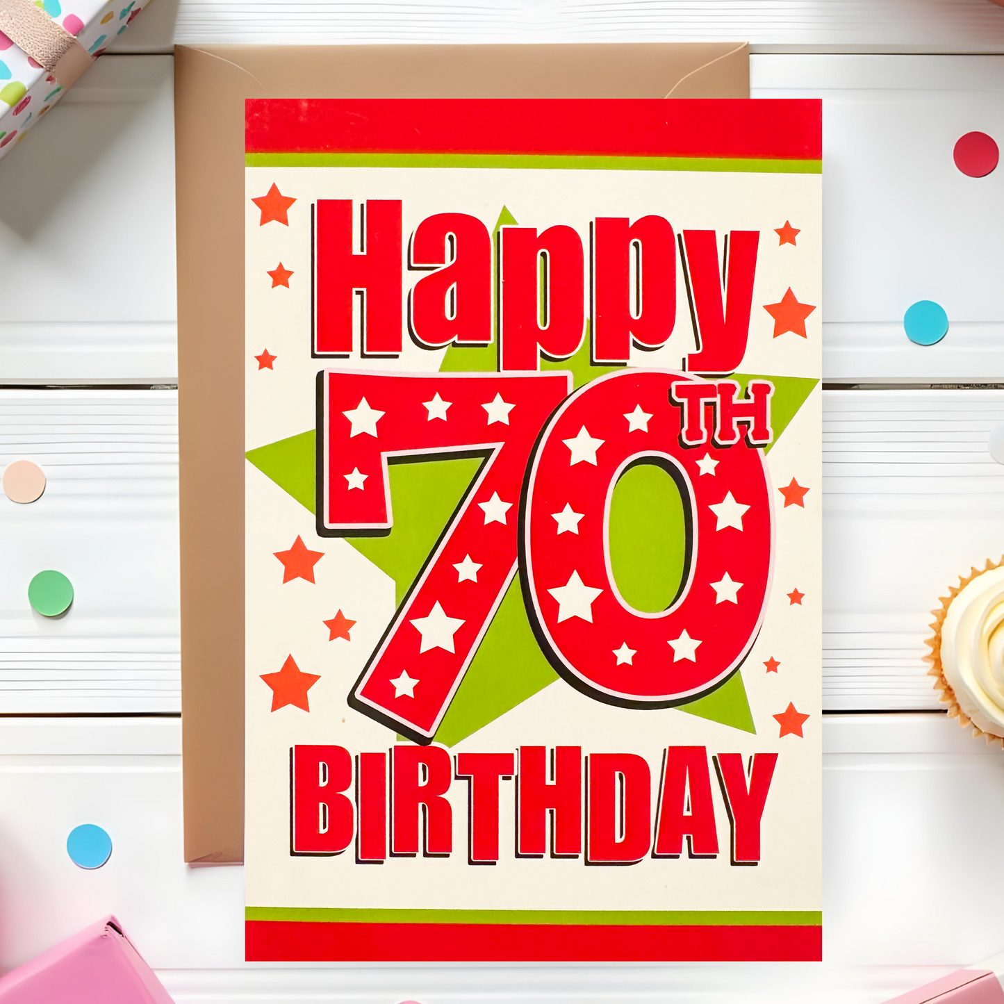 Age 70th Birthday Card (7.5x5")
