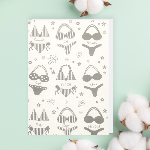 Black Bikini BLANK Card (6x4")