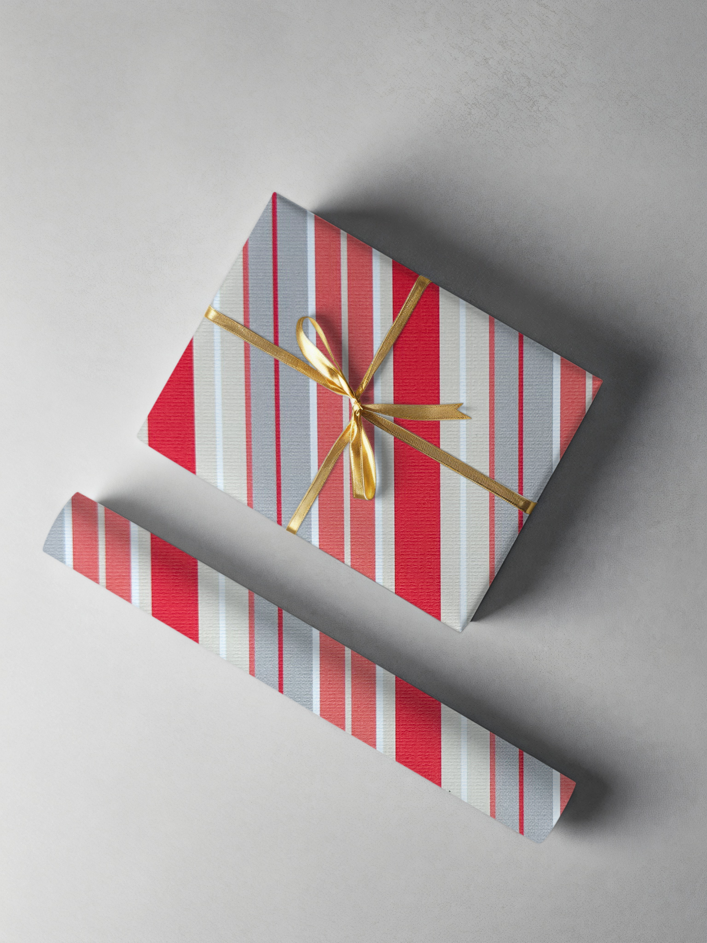 Tangerine Striped Gift Wrap