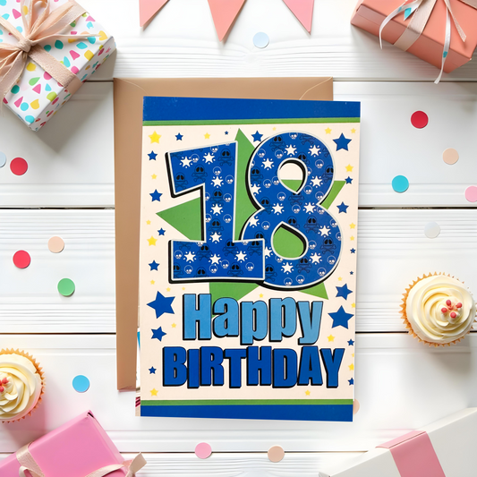 18 Year Old Boys Birthday Card (7.5x5")