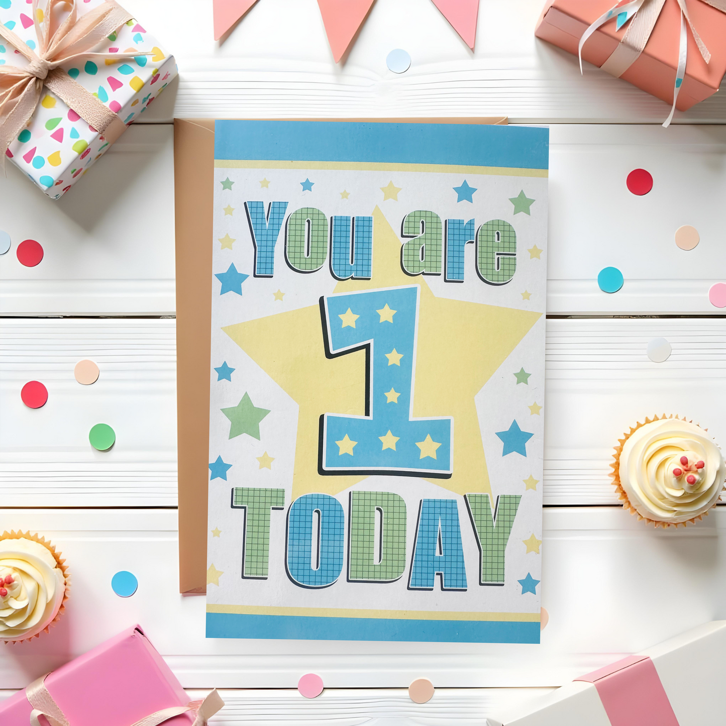 1 Year BoysBirthday Card (7.5x5")