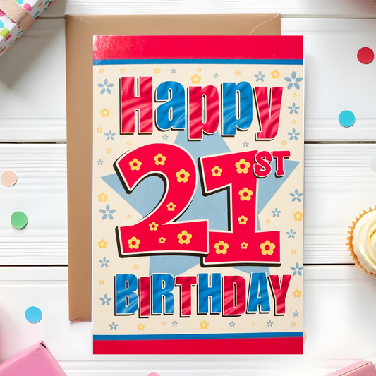 21st Female Birthday Card (7.5x5")