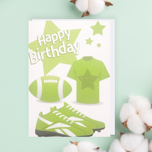 Green Sport 'Happy Birthday' Card (6x4")
