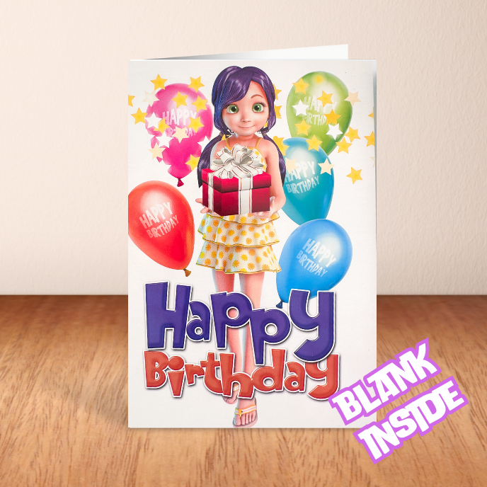 Birthday Gift Girl Card (6x4")