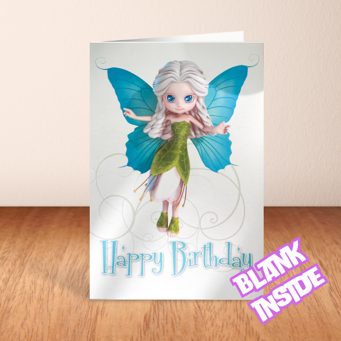 Green Fairy Happy Birthday Card