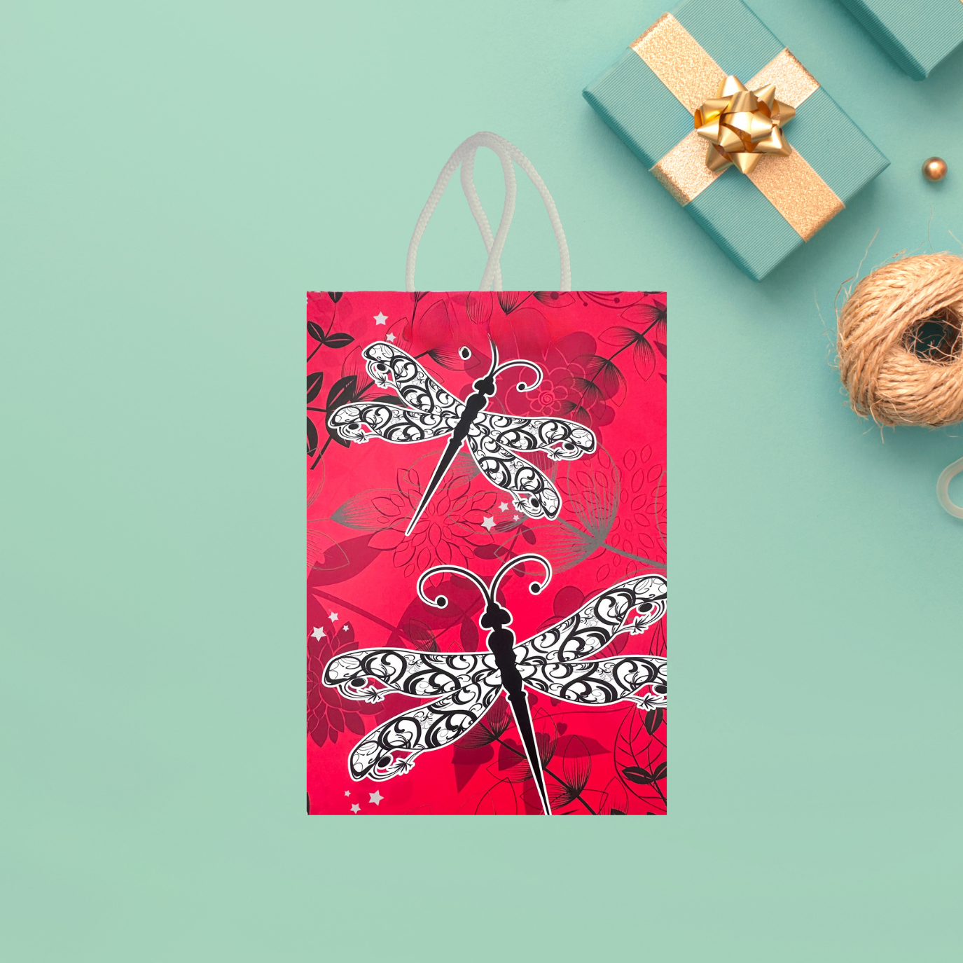 Red Dragonfly Gift Bag