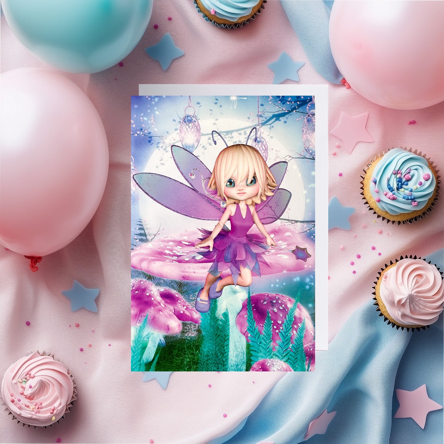 Cartoon Fairy Blank Card (6x4")
