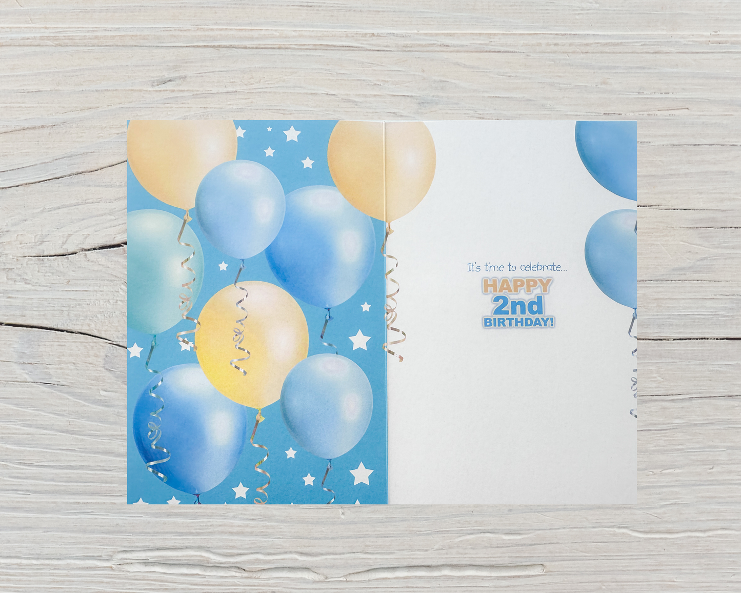2 Years Old Boys Birthday Card (7.5x5")