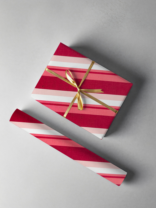 Red Striped Gift Wrap